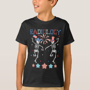 Skeleton Dancing Radiology 4th Of July T-Shirt