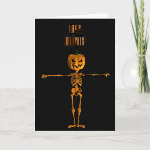 Skeleton Dancing Second Position Flat Ballet Card