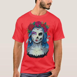 Skeleton Dead Bride Halloween Costume Undead La Ca T-Shirt