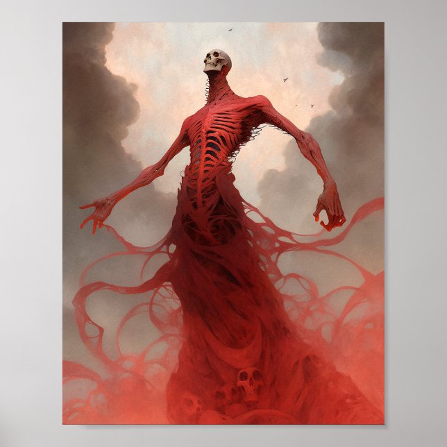 Skeleton Demon Creature Dark Fantasy Horror Poster (Front)
