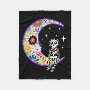 Skeleton Dia De Los Muertos Skeleton Performance Fleece Blanket