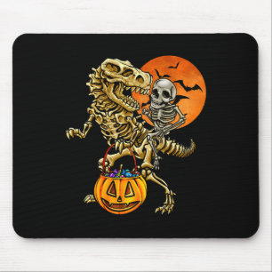 Skeleton Dinosaur Halloween Pumpkin For Boys Kids  Mouse Mat
