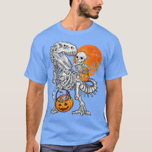 Skeleton Dinosaur T re Boys Halloween Mummy Funny T-Shirt