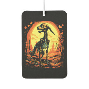 Skeleton Dog Halloween Art Car Air Freshener