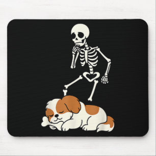 Skeleton Dog Halloween Skeleton Chasing Shih Tzu S Mouse Mat