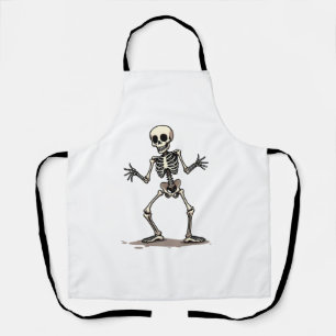 Skeleton Doing the Dab – Funny Halloween Dance Shi Apron