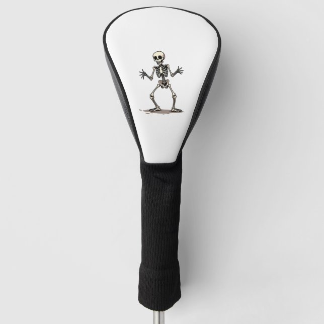 Skeleton Doing the Dab – Funny Halloween Dance Shi Golf Head Cover (Front)