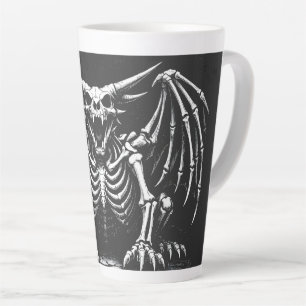 Skeleton Dragon by BurnsInHell Latte Mug