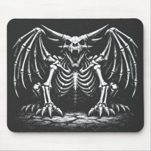 Skeleton Dragon by BurnsInHell Mouse Mat