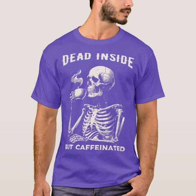 Skeleton Drink Coffee T-Shirt (Front)