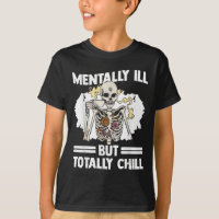 Skeleton Drinking Coffee Mental Health Awareness D