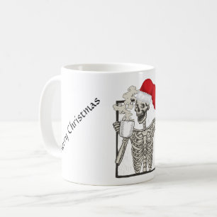 Skeleton Drinking Coffee Mug