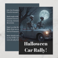 Skeleton Driver & Navigator Halloween Car Rally