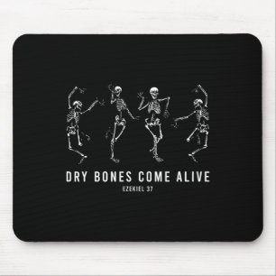 Skeleton Dry Bones Come Alive Christian Halloween Mouse Mat