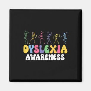 Skeleton Dyslexia Awareness Dyslexia Mental Health Magnet