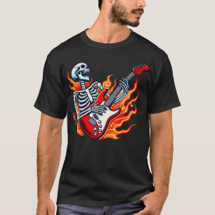 Skeleton Electric Guitar Guy Rock Roll Band Rock T-Shirt