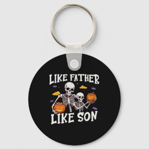 Skeleton Father Son Matching Halloween Costume  Key Ring