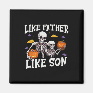 Skeleton Father Son Matching Halloween Costume Magnet