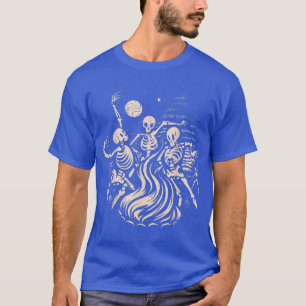 Skeleton Fire Scary Night Halloween Graphic T-Shirt
