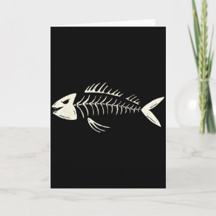 Skeleton Fish Bone Collectors Card