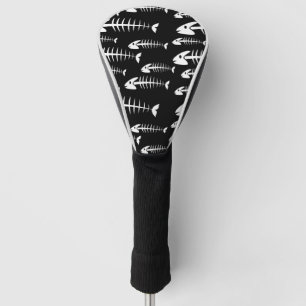 Skeleton Fish Bones Fishing Humour Fisherman Hungr Golf Head Cover