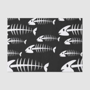 Skeleton Fish Bones Fishing Humour Fisherman Hungr Tissue Paper