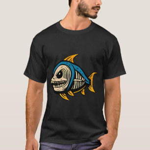 Skeleton Fish Cartoon T-Shirt