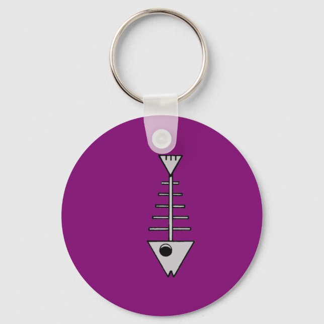 Skeleton Fish Key Ring (Front)