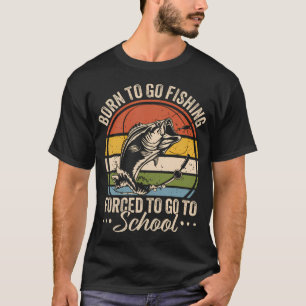 Skeleton Fishing Halloween Costume Fishing Boys Ki T-Shirt