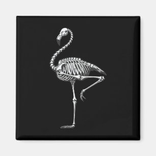 Skeleton Flamingo Halloween  Magnet
