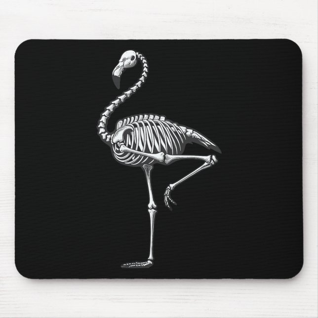 Skeleton Flamingo Halloween  Mouse Mat (Front)
