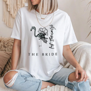 Skeleton Flamingo The Flocking Bride Bachelorette Tri-Blend Shirt