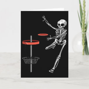 Skeleton Flying Disc Golf Halloween Frisbee Easy D Card