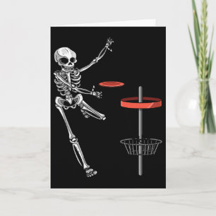 Skeleton Flying Disc Golf Halloween Frisbee Easy D Card