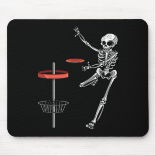 Skeleton Flying Disc Golf Halloween Frisbee Easy D Mouse Mat
