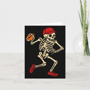 Skeleton Football Halloween Costume Spooky Sport Card