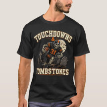 Skeleton Football Halloween Vintage Distressed 