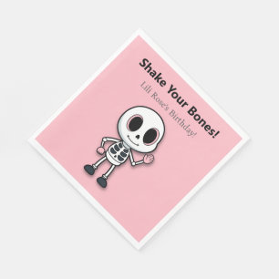 Skeleton Fun   Halloween Birthday Party Napkin