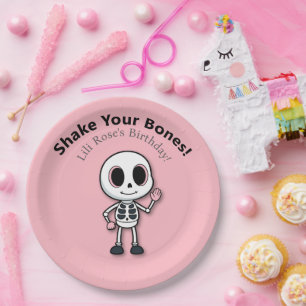 Skeleton Fun   Halloween Birthday Party Paper Plate