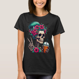 Skeleton Funny Costume Mum Women Halloween T-Shirt