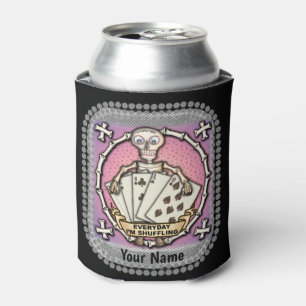 Skeleton Gambler poker can cooler