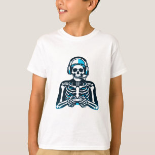 Skeleton Gamer Skull – Gaming Headset Controller D T-Shirt