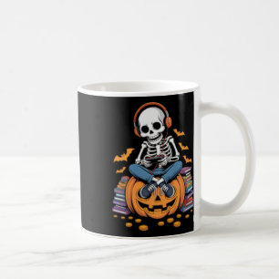 Skeleton Gamer Vibes For Halloween Enthusiasts And Coffee Mug