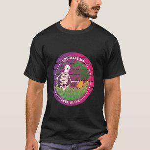 Skeleton Gardening Humourous Skeleton Watering Pla T-Shirt