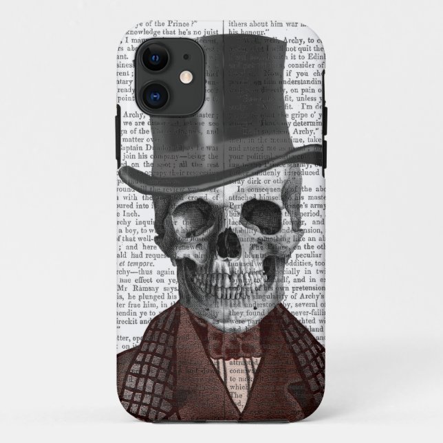 Skeleton Gentleman and Top hat Case-Mate iPhone Case (Back)