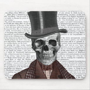 Skeleton Gentleman and Top hat Mouse Mat