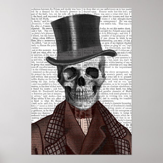 Skeleton Gentleman and Top hat Poster (Front)