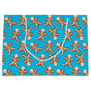 Skeleton Gingerbread Men Large Gift Bag