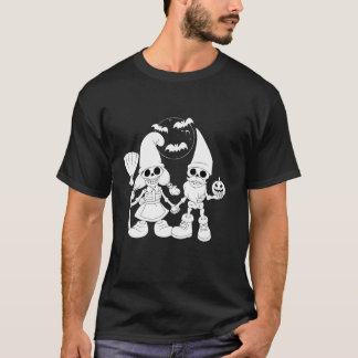 Skeleton Gnome Halloween Men Women T-Shirt