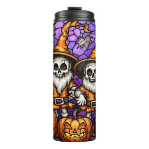 Skeleton Gnomes Halloween Thermal Tumbler